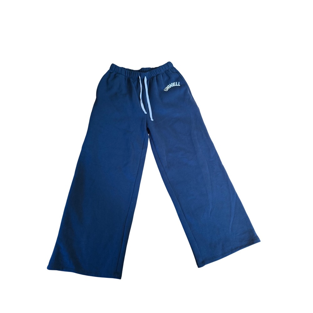 Unwell blue wide leg fleece pants lounge wear sweatpants comfort